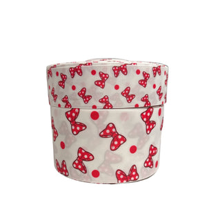 1.5" or 3'' Wide New Valentine Minnie Red Bows on White Hair Bow Craft Grosgrain Ribbon