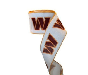 2.5" Wired Commanders Football Sports Team Ribbon