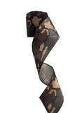 2.5 Inch Wired Dark Green CAMO Ribbon (sold in 10 yard roll)