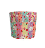 Pastel Easter Bunny Grosgrain Ribbon, Flowers & Carrots (3 Yard Increment)