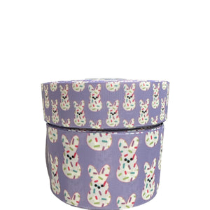 1.5" or 3'' Wide Lavender Peeps and Candy Sprinkles on Hair Bow Craft Grosgrain Ribbon