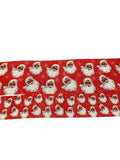 1.5 or 3 Inch Wide Christmas Holiday Black Santa Collage Printed Grosgrain Hair Bow Ribbon (sold in 3 yard increments)