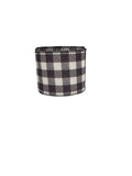 2.5 Inch Wired Christmas Buffalo Plaid Black and White Buffalo Collage Ribbon (sold in 10 yard roll)