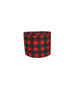 2.5 Inch Wired Christmas Buffalo Plaid Black and Red Buffalo Collage Ribbon (sold in 10 yard roll)