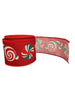 2.5 Inch Wired Christmas Candy on Red Printed on Grosgrain Canvas (sold in 10 yard roll)