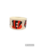 1.5 or 3 Inch Wide Cincinnati Bengals Football Printed Grosgrain Hair Bow Ribbon (sold in 3 yard increments)
