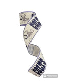 2.5" Wired North Shore Colts Football Ribbon, 10 Yard Roll