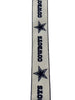 2.5 Inch Wired Cowboys on White Football Sports Team Ribbon (sold in 10 yard roll)
