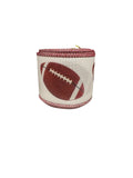 2.5 Inch Wired Footballs Collage Football Sports Team Ribbon (sold in 10 yard roll)
