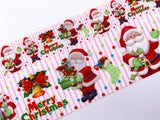 1.5 or 3 Inch Wide Holiday Santa Presents Printed Grosgrain Hair Bow Ribbon for Crafts (sold in 3 yard increments)