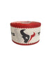 1.5 or 3 Inch Wide Houston Texans on White Football Printed Grosgrain Hair Bow Ribbon (sold in 3 yard increments)