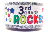 3 Inch "3rd Grade Rocks" Printed Grosgrain Ribbon (3 Yard Increment)