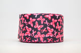 Pink Breast Cancer Ribbon & Butterfly Grosgrain Ribbon (3 Yard)
