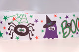 Halloween 'Boo' Spider Grosgrain Ribbon, 3-Yard Craft Supply