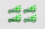 St Patrick's Day Plaid Truck & Shamrock Grosgrain Ribbon (3 Yard)