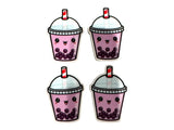 4 Quantity - Glossy Flat Back Bubble or Bo Boa Tea Drink Resins for Hair Bows or Crafts