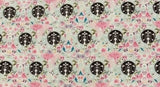 20cm x 30cm Flowering Coffee Logo Printed on Faux Leather for Hair Bows and Crafts