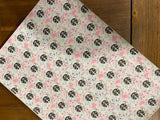 20cm x 30cm Flowering Coffee Logo Printed on Faux Leather for Hair Bows and Crafts