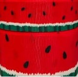 Watermelon Slices Printed Grosgrain Ribbon, Cheer Hair Bow Ribbon