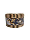 Baltimore Ravens Football Ribbon, Striped Grosgrain, 3-Inch (3 Yards)