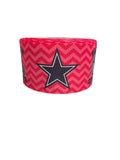 Pink Chevron Dallas Cowboys Grosgrain Ribbon, Hair Bow Ribbon (3 Yard)