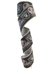 2.5" Wired Las Vegas Raiders Football Sports Team Ribbon