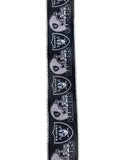 2.5 Inch Wired Raiders Football Sports Team Ribbon (sold in 10 yard roll)
