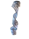 2.5 inch Wired Halloween Spider Web Ribbon (sold in 10 yard roll)