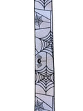 2.5 inch Wired Halloween Spider Web Ribbon (sold in 10 yard roll)