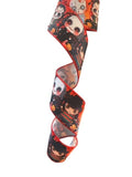 Halloween Wired Ribbon: Chucky, Freddie, Cartoon Monsters (2.5 Inch, 10 Yard Roll)