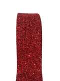 Chunky Sparkle Red Ribbon, Cheer & Hair Bow, 3-inch (3-yard increments)