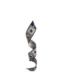 2.5 Inch Wired Cowboys Block Football Sports Team Ribbon (sold in 10 yard roll)