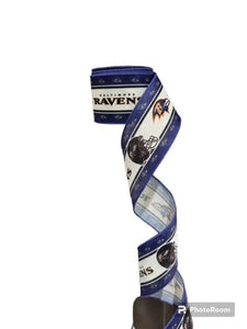 2.5" Wired Ravens Football Sports Team Ribbon