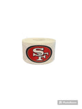 1.5 Inch or 3 Inch Wide San Francisco 49ers Football Printed Grosgrain Hair Bow Ribbon (sold in 3 yard increments)