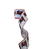 2.5 Inch Wired Tampa Bay Sports Team Ribbon (sold in 10 yard roll)