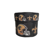 New Orleans Saints Ribbon, Gold Helmet Football Print (3 Yards)