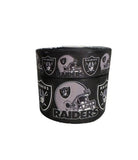 Raiders Gray Helmet Football Printed Grosgrain Hair Bow Ribbon (sold in 3 yard increments)