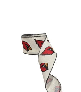2.5" Wired Arizona Cardinals Football Sports Team Ribbon