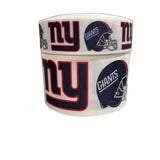 NY Giants Football Ribbon, Grosgrain Hair Bow Ribbon (3 Yards)