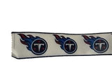 2.5 Inch Wired Titans Football On White Sports Team Ribbon (sold in 10 yard roll)