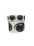Lion Printed Grosgrain Ribbon - Navy Blue on White, 3 Yard