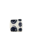 Lion Printed Grosgrain Ribbon - Navy Blue on White, 3 Yard