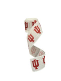 2.5 inch Wired White Red College Collage on White Football Team Ribbon