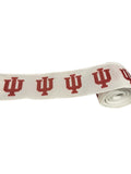 2.5 inch Wired White Red College Collage on White Football Team Ribbon