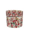 Santa Theme Collage Grosgrain Ribbon, Holiday Crafts (3 Yards)