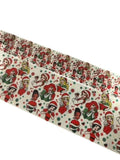 Santa Theme Collage Grosgrain Ribbon, Holiday Crafts (3 Yards)