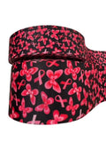 Pink Breast Cancer Ribbon & Butterfly Grosgrain Ribbon (3 Yard)
