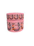 Pink Halloween Ribbon, BOO Ghosts Print (3 Yard Increments)