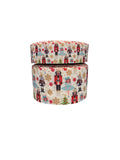 Nutcracker & Trees Grosgrain Ribbon, Holiday Crafts (3 Yard)