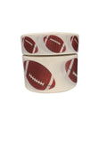 Football Print Grosgrain Ribbon, Cheer Bow Ribbon (3 Yards)